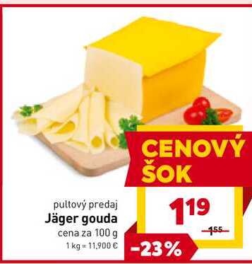 Jäger gouda cena za 100 g 