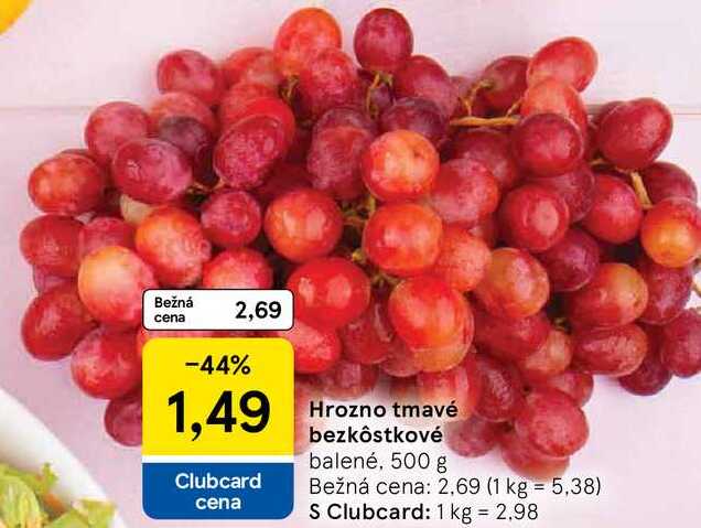 Hrozno tmavé bezkôstkové, 500 g 