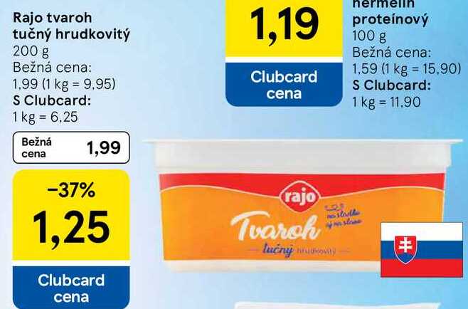 Rajo tvaroh tučný hrudkovitý, 200 g