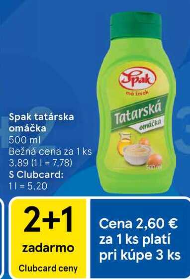 Spak tatárska omáčka, 500 ml 