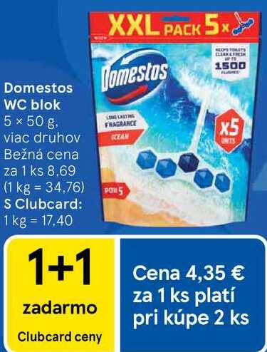 Domestos WC blok, 5x 50 g