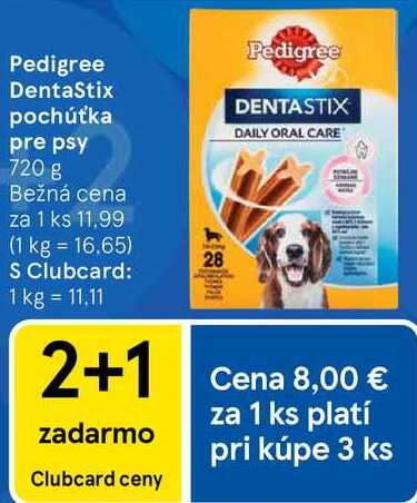 Pedigree Dentastix pochúťka pre psy, 720 g
