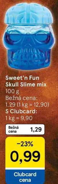 Sweet'n Fun Skull Slime mix, 100 g