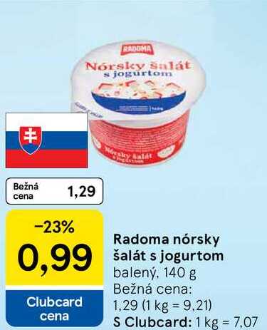 Radoma nórsky šalát s jogurtom, 140 g 