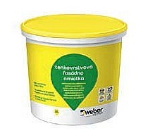 Fasádna tenkovrstvová omietka Weberpas Silikónová 1,5 mm roztierateľná 25 kg
