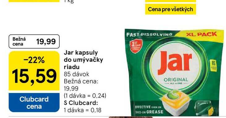 Jar do umývačky riadu 85 dávok