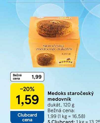 Staročeský medovník dukátek 120 g