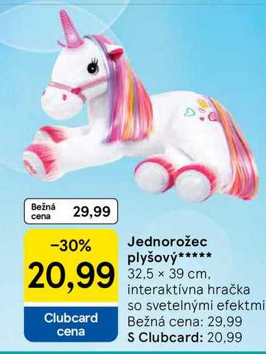 Jednorožec plyšový 32,5 x 39 cm