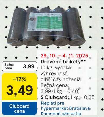 Drevené brikety 10 kg