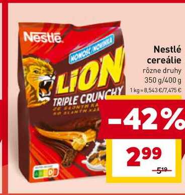 Nestlé cereálie rôzne druhy 350 g/400 g