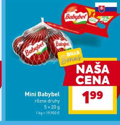 Mini Babybel rôzne druhy 5 x 20 g