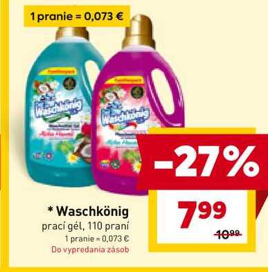 Waschkönig prací gél, 110 prani