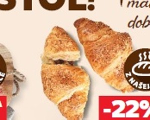 Croissant s lieskovoorieškovou náplňou