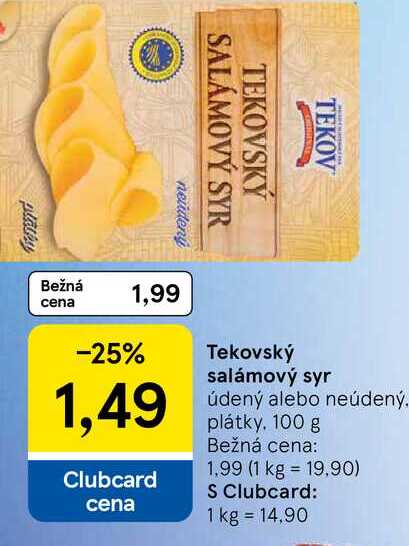 Tekovský salámový syr 100g