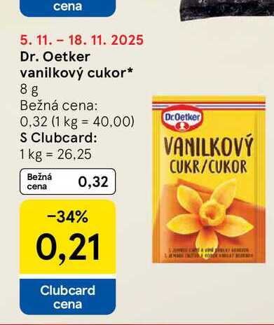 Dr. Oetker vanilkový cukor 8g