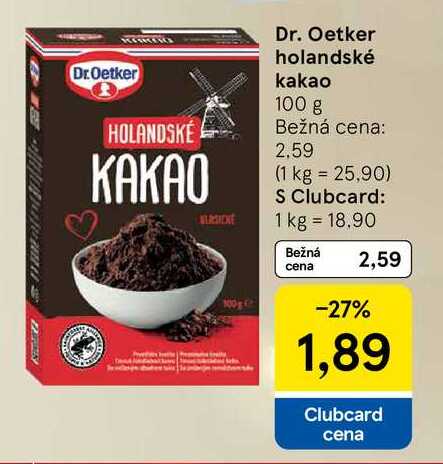 Dr. Oetker holandské kakao 100 g