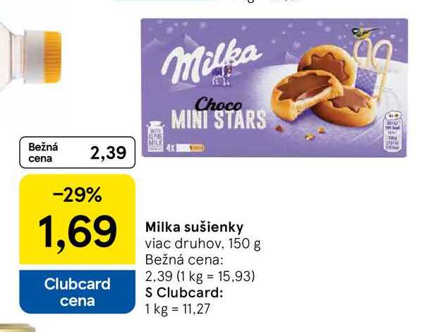 Milka sušienky viac druhov, 150 g