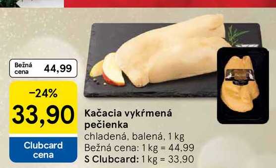 Kačacia vykŕmená pečienka chladená, balená, 1 kg