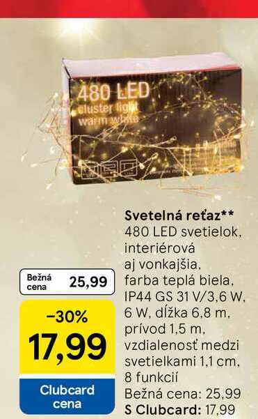 Svetelná reťaz 480 LED svetielok