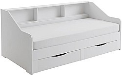 posteľ s výsuvným lôžkom a úložným priestorom