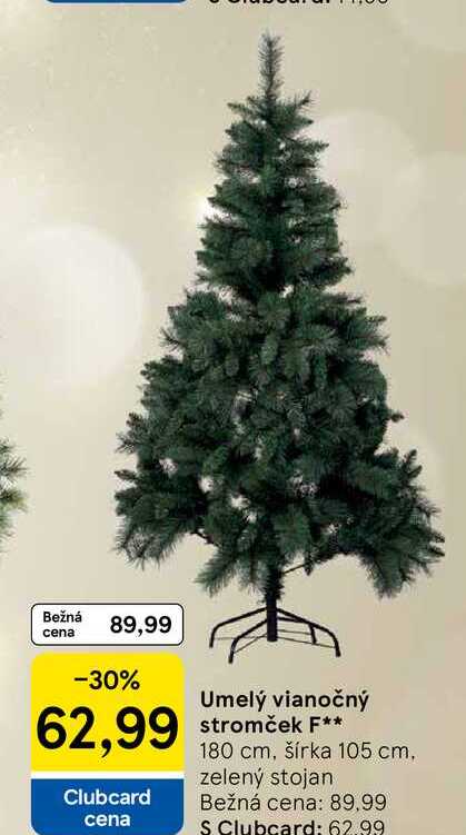 Umelý vianočný stromček F** 180 cm, šírka 105 cm