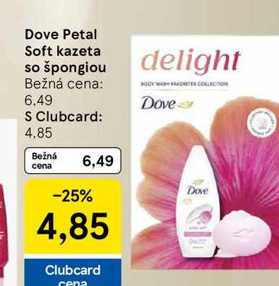 Dove Petal Soft kazeta so špongiou 