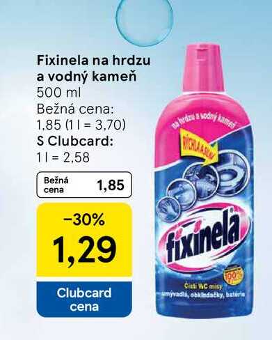 Fixinela na hrdzu a vodný kameň 500 ml 