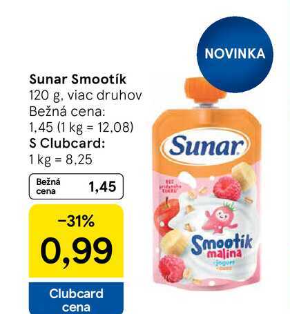 Sunar Smootík 120 g, viac druhov