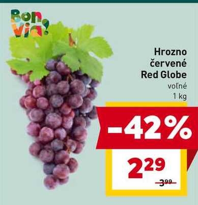 Bon Hrozno červené Red Globe voľné 1 kg