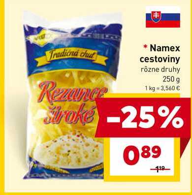 Namex cestoviny rôzne druhy 250 g 