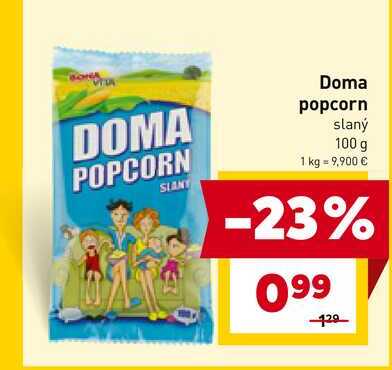 Doma popcorn slaný 100 g