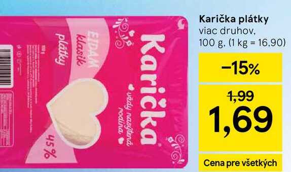 Karička plátky viac druhov, 100 g 