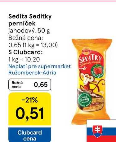 Sedita Seditky perníček jahodový, 50 g
