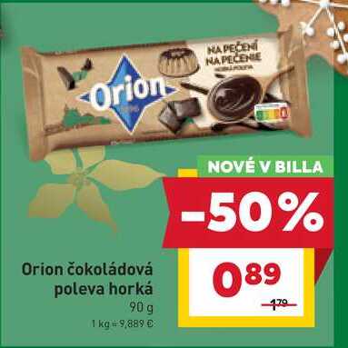 Orion čokoládová poleva horká 90 g