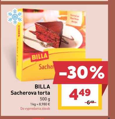 BILLA Sacherova torta 500 g