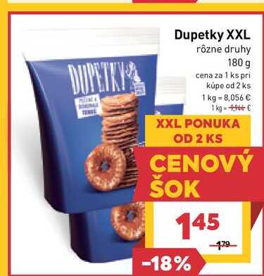 Dupetky XXL rôzne druhy 180 g