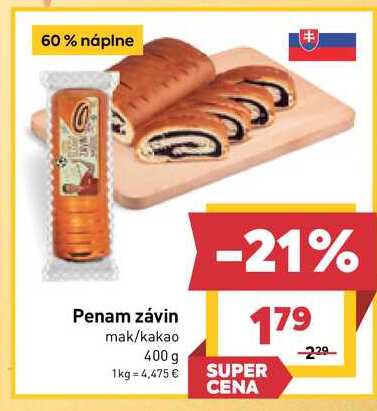 Penam závin mak/kakao 400 g 