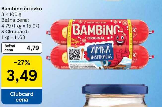 Bambino črievko 3 × 100 g
