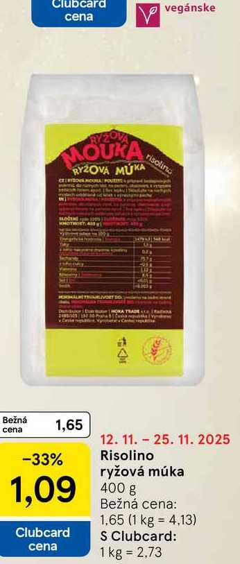 Risolino ryžová múka 400 g