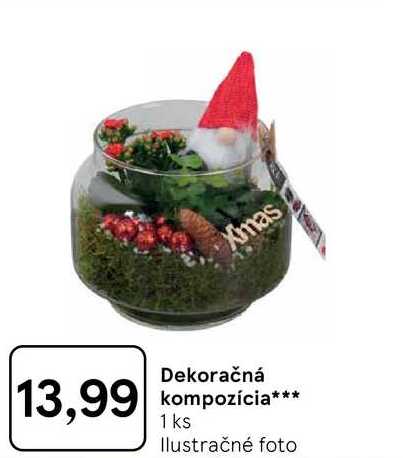 Xmas Dekoračná kompozícia 1 ks