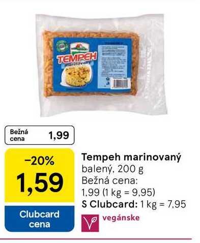 Tempeh marinovaný balený, 200 g