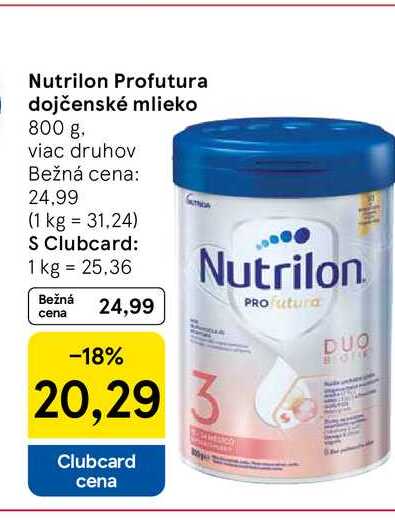 Nutrilon Profutura dojčenské mlieko 800 g
