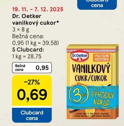 Dr. Oetker vanilkový cukor 3 x 8 g 
