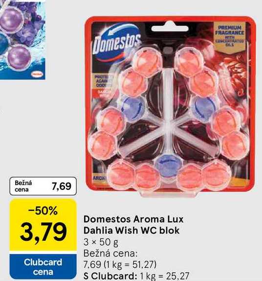 Domestos Aroma Lux Dahlia Wish WC blok 3 x 50 g