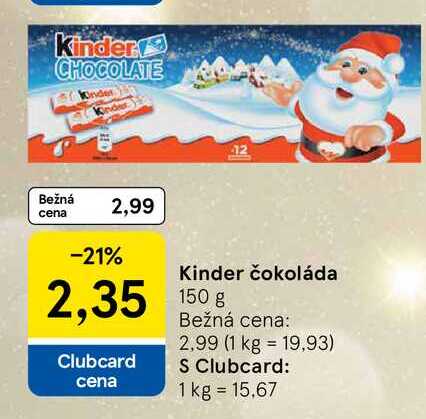 Kinder čokoláda 150 g 