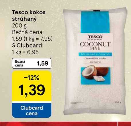Tesco kokos strúhaný 200 g 