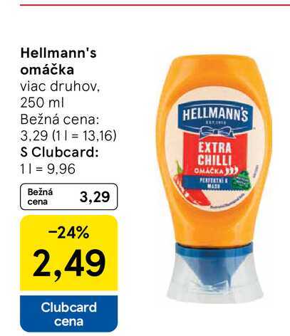 Hellmann's omáčka viac druhov, 250 ml 