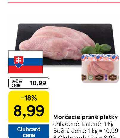 Morčacie prsné plátky chladené, balené, 1 kg 