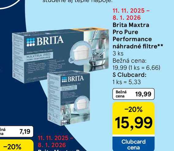 Brita Maxtra Pro Pure Performance náhradné filtre 3 ks 