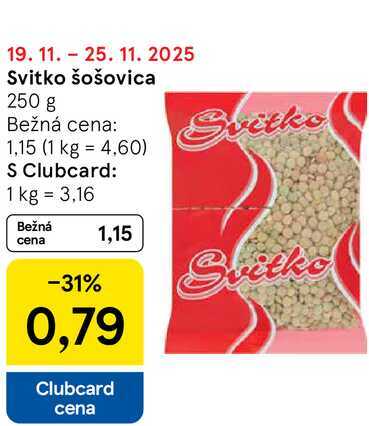 Svitko šošovica 250 g 